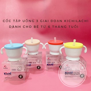 [Kichilachi] Cốc tập uống 3 giai đoạn cho bé từ 6 tháng