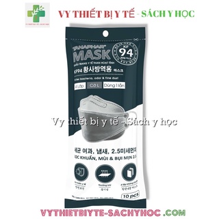 Khẩu trang y tế Than Hoạt tính K94 (cá - Túi 10 cái) - Thương hiệu Tanaphar