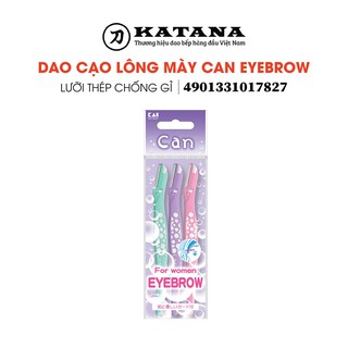 [CHÍNH HÃNG] Dao cạo lông mày cao cấp Nhật Can Eyebrow bộ 3 chiếc - tỉa lông mày cho nữ cao cấp - BH 12 tháng 1 ĐỔI 1