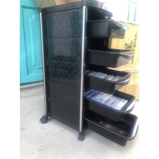 Xe đẩy salon, màu đen 5 tầng cao cấp FREESHIPcó 5 hộc để đồ, có bánh xe đi chuyển được, chịu lực nặng tốt, dễ vệ sinh