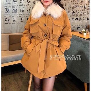 áo khoác mangto trần phao cô lông