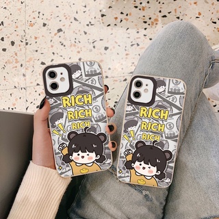 Ốp Iphone Bé gái đô la Rich! siêu đáng yêu ốp lưng iphone cạnh vuông đủ mã từ 6 đến 13promax
