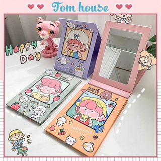 Gương trang điểm gấp giấy cô gái Nhật Bản Tom House