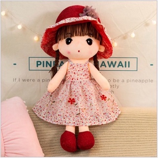 Gấu bông- búp bê mũ rơm đỏ kích thước 45cm và 60cm