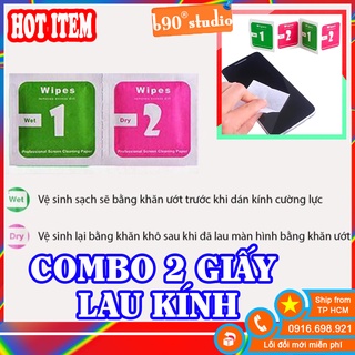 GIÁ SỈ  Combo 2 giấy ướt lau kính điện thoại hỗ trợ dán cường lực