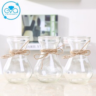 Combo 5 Bình Bông Lọ Hoa Thủy Tinh Miệng Loe Tặng Kèm Dây Bố Trang Trí