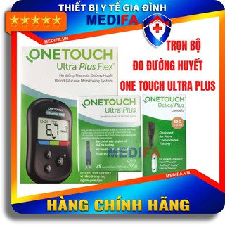 TRỌN BỘ Máy đo đường huyết One Touch Ultra Plus  Bảo hành máy trọn đời  Dễ dàng sử dụng  Phù hợp với người cao tuổi