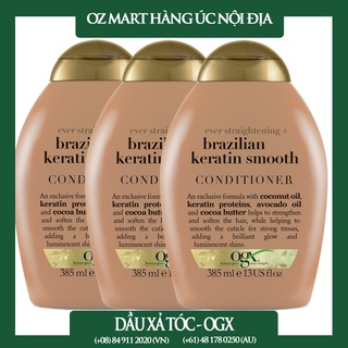 Dầu xả OGX Brazilian Keratin Therapy Oz Mart Hàng Úc Nội Địa 385ml