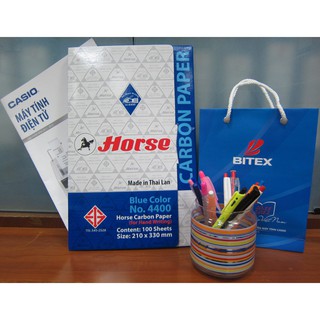 [Rẻ Vô Địch]Giấy than Horse xanh
