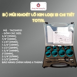 Bộ mũi khoét lỗ kim loại 13 chi tiết Total TACSH0131
