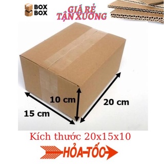10 thùng hộp carton bìa giấy đóng gói hàng 3 lớp kích thước 20x15x10 giá rẻ tận xưởng giao hỏa tốc nhận hàng ngay