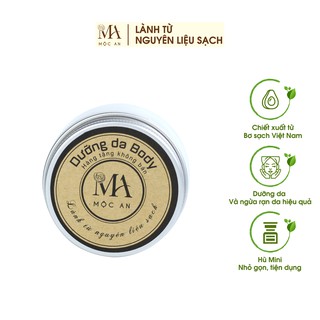 Kem Dưỡng Body Mộc An Chiết Xuất Bơ Xanh Cấp Ẩm, Dưỡng Da Sáng Mịn 30g - Sample Mini