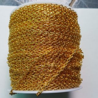 Dây xích làm vòng tay, vòng cổ DIY mẫu oval 3mm ( bó 10m)