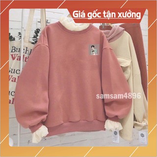 hót  [FREESHIP 50K] Áo nỉ sweater đôi bạn hồng siêu rẻ
