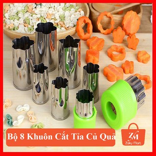 [Ảnh Thật+Video][Loại 1] Bộ Khuôn Cắt Tỉa Củ Quả Trang Trí 8 Hình Đáng Yêu