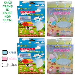 Khẩu trang Em Bé 3D GoGoFa/Hayachi hộp 10 cái