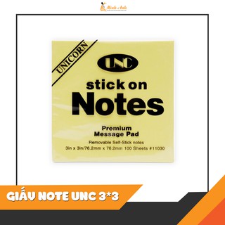 GIẤY NOTE UNC KT 3*3 - Giấy ghi chú vàng