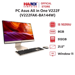 PC Asus All in One V222F (i5-10210U/8GB RAM/512GB SSD/21.5 inch/WL+BT/K+M/Win 11) (V222FAK-BA144W)