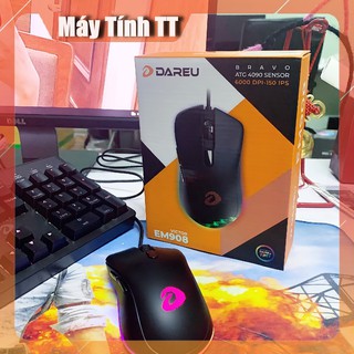 Chuột Gaming RGB DAREU EM908 (LED RGB, BRAVO sensor)- Hàng chính Hãng bảo hành 24 tháng- Máy Tính TT