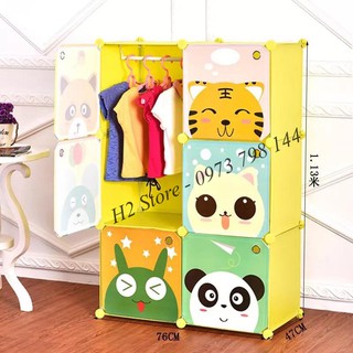 TỦ NHỰA THÔNG MINH GIÁ RẺ LẮP GHÉP 6 Ô CỬA THÚ NỬA MẶT C ĐA NĂNG sâu 47cm
