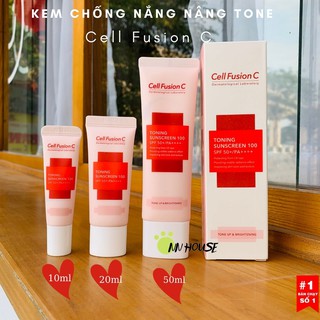 Kem chống nắng Cell Fusion C Toning Sunscreen 100 SPF50+ PA ++++ 10ml – nâng tông da trắng hồng – NN HOUSE