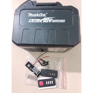 vỏ in makita 6A 18v 3 hàng 15cell ,adaptor  có đèn led  báo pin