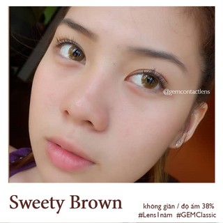 Lens áp tròng SWEETY BROWN - HSD 1 NĂM