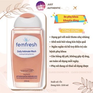 Dung dịch vệ sinh phụ nữ Femfresh Daily Intimate Wash 250ml Úc | Cloud Cosmetics