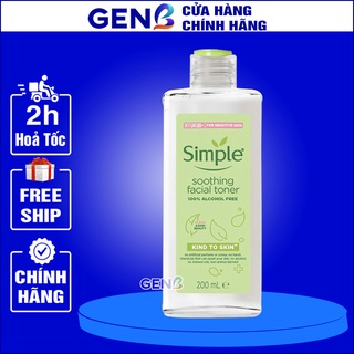 Toner Simple CHÍNH HÃNG Nước Hoa Hồng Simple Smoothing Facial Tonner Simple Chăm Sóc Dưỡng Ẩm Da Nhạy Cảm- Mỹ Phẩm GENB