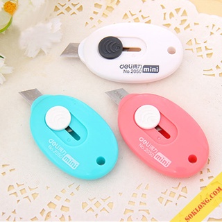 Dao cắt mini, dao rọc giấy màu Pastel thuận tiện làm móc khóa