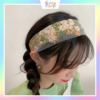 Băng đô turban vải thêu hoa sang chảnh HOT TREND