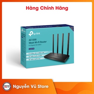 [Mã 55ELSALE1 giảm 7% đơn 300K] Router Wifi Băng Tần Kép TP-Link Archer C6 Gigabit AC1200 MU-MIMO - Hàng Chính Hãng