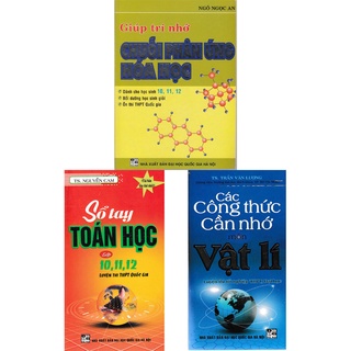 Sách - Combo sổ tay toán , lí , hóa lớp 10 + 11 + 12