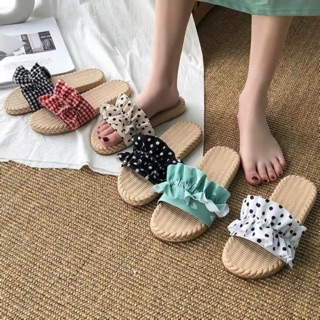 [Mã FAMARAL1 giảm 10K đơn 50K] DÉP GIẢ CÓI BÁNH BÈO CHẤM BI -kèm ảnh thật