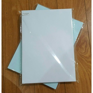 Giấy Decal A4 mặt trắng đế xanh (Tập 100 tờ)