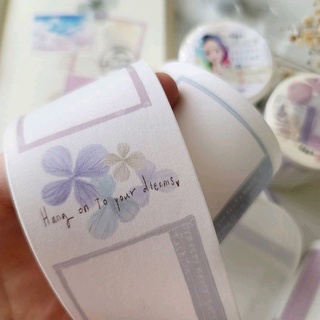 Krisna.room ♡ Hãng Peipan- 1 chu kì 90cm cuộn washi Khung hoa xinh xắn