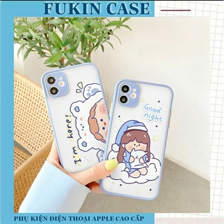Ốp lưng iphone - Ốp iphone Nite Nite nhám viền nổi 6/6plus/6s/6splus/7/7plus/8/8plus/x/xs/11/12/pro/max/plus/promax