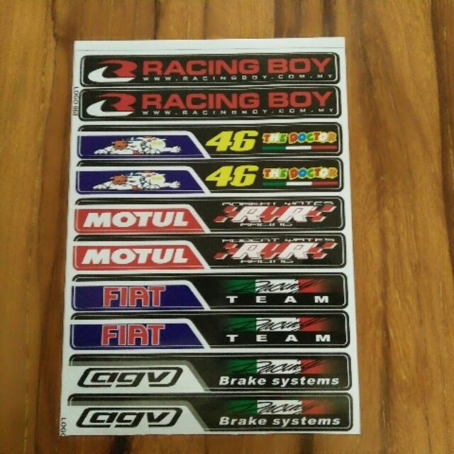 Bộ tem dán phuộc racingboy