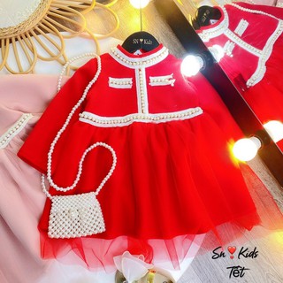 SIÊU HOT váy tết 2021 cho bé gái từ 8-18kg KF23085