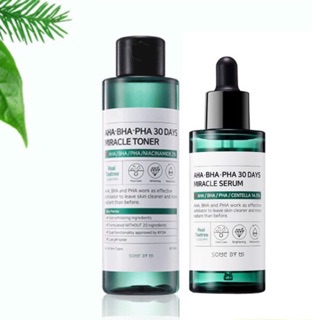 [Chính Hãng] Combo Toner + Serum Some By Mi AHA-BHA-PHA 30 Days Miracle Fullsize