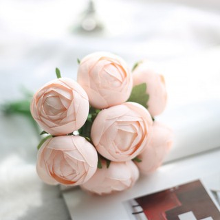 Bó hoa Lulian lụa cao cấp trang trí hoa cô dâu trang trí nhà cửa hiện đại