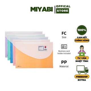 Bìa đựng tài liệu văn phòng phẩm giá sỉ A4 my clear bag màu DELI 5506 - Túi đựng tài liệu giấy a4 - MIYABI Store