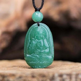 MẶT DÂY CHUYỀN BẢN MỆNH A-DI-ĐÀ ĐA CẢM THẠCH XANH LÁ- BẢN MỆNH CHO TUỔI TUẤT + HỢI - TẶNG KÈM DÂY ĐEO