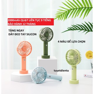 Quạt tích điện mini Yoobao F3S dung lượng 2000mAh, liên tục 9 tiếng, tặng dây đeo silicon cùng màu