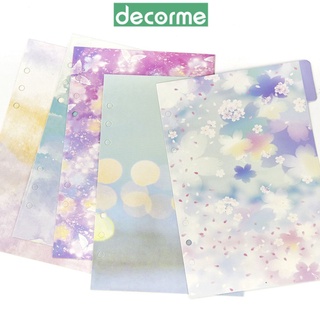 Set 5 tab phân trang giấy BLOSSOM 6 lỗ