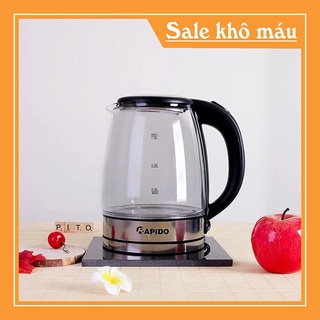 Ấm nước, Bình đun siêu tốc giá rẻ, Bình Đun Siêu Tốc Rapido RK1818, 1.8L, An Toàn, Chịu Va Đập Cao, Công Suất 1800W