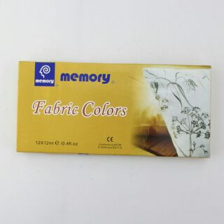 (KHÔNG PHAI) Bộ 12 màu vẽ vải Memory dạng tuýp loại 12ml