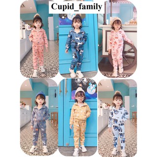 Bộ nỉ bông khoá cổ ấm áp xho bé trai, bé gái 8-24kg - BNBKC