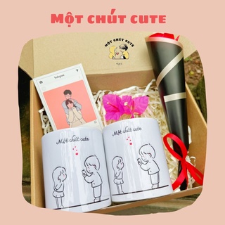 Set quà tặng Cốc đôi chụp ảnh cho em Một chút cute dành cho người yêu dịp Valentine,6/4,giáng sinh,20/10,8/3 cực ý nghĩa