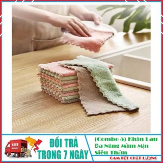 (Combo 5) Khăn Lau Đa Năng Mềm Mịn Siêu Thấm